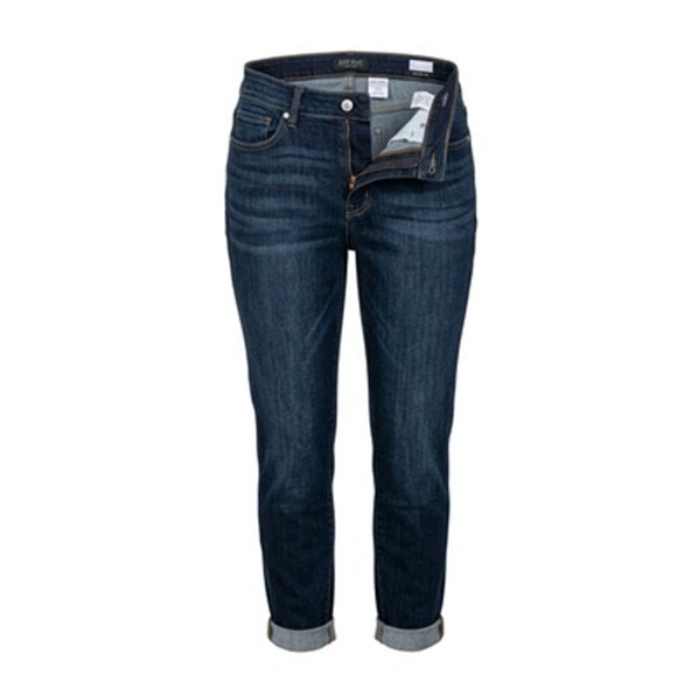 Judy Blue Jeans Womens 14W Dark Wash High Rise Skinny Cuffed Stretch Denim